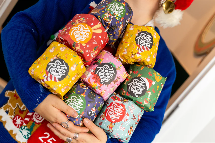 wc-rol kerstwikkel per 4 (freestverpakking) Toiletpapier/Tissues Webshop