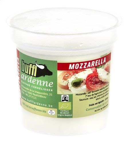 Buffl'Ardenne Mozzarella di bufala bio 125g Producten in de kijker Webshop