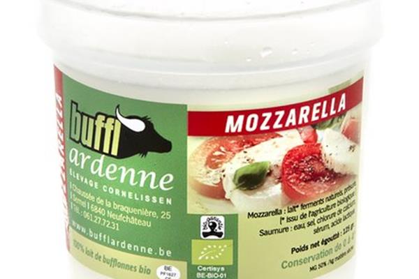 Buffl'Ardenne Mozzarella di bufala bio 125g Bewerkt Webshop