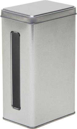 Theeblik rechthoekig met venster 500g Eten & Drinken Webshop